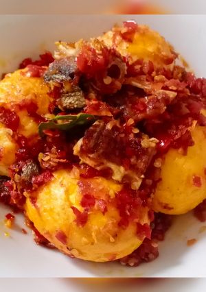 Foto resep Telur dan Ikan Asin Balado