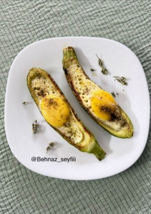 عکسی از دستور کدو تنوری با تخم‌مرغ