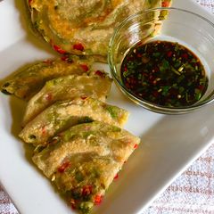 Spring Onion Pancakes: A picture of Spring Onion Pancakes:.