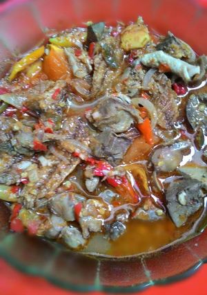 Foto resep Asam pedas rampela ati ala april😀