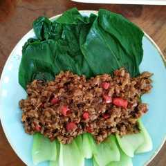A picture of Pakcoy Tumis Daging Cincang.