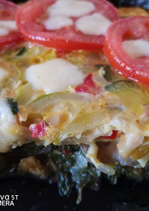 Una foto de Pizza de vegetales