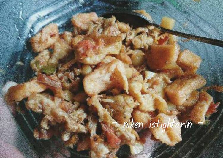 Tumis tahu kentang telur orak arik