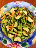 Stir-fry Fresh Veggies of Green Beans, Courgette & Carrots
