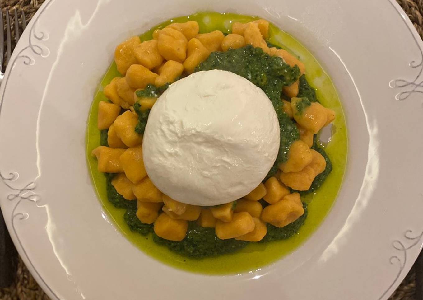 Ñoquis de camote sin gluten