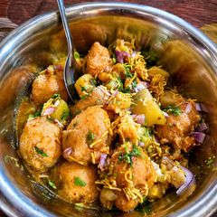 A picture of Street-Style Dahi Vada Aloo Dum Bowl.