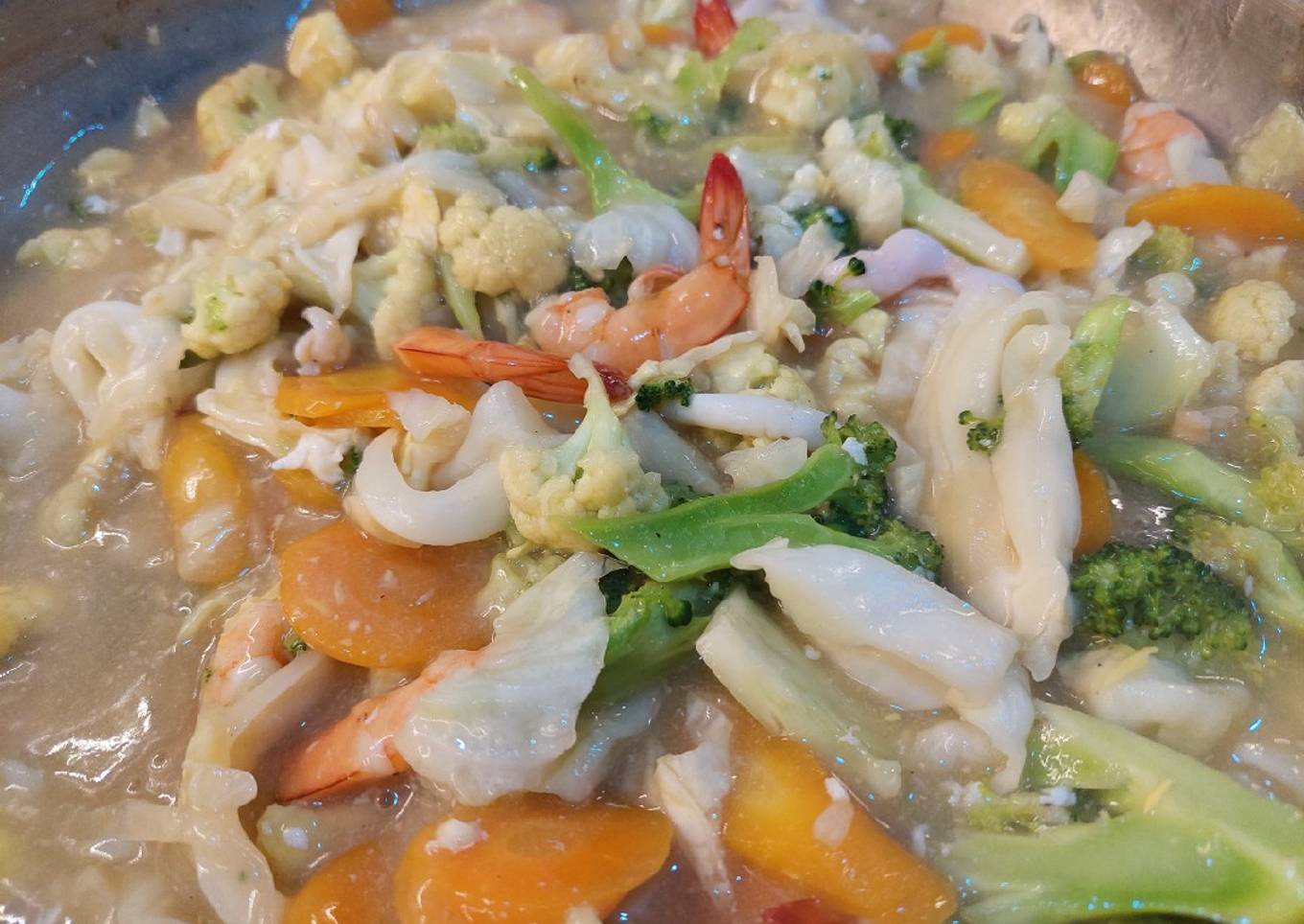 Capcay seafood diet tanpa minyak (menudiet) #menudiet