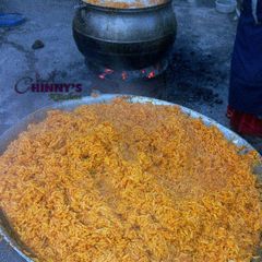 A picture of Fire wood Jollof rice.