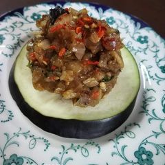 A picture of Baingan ka bharta.