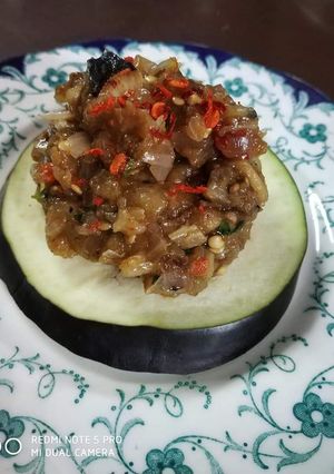 A picture of Baingan ka bharta.