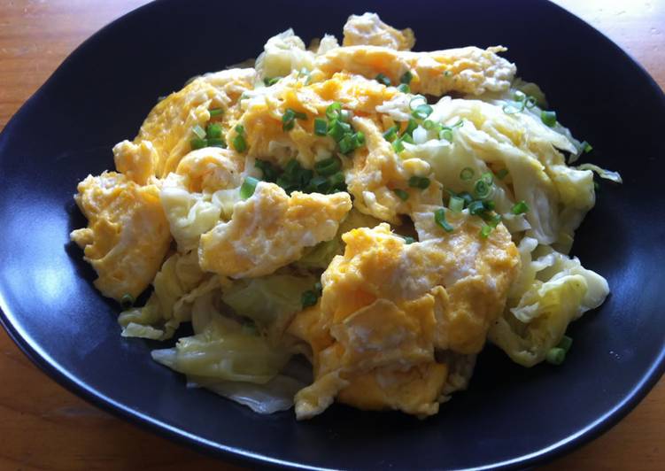 Recipe of Super Quick Homemade Just Cabbage &amp; Eggs