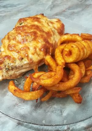 Zsebes, krémsajtos csirkemell recept fotója