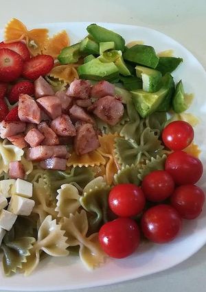 Una foto de Pasta con fresas