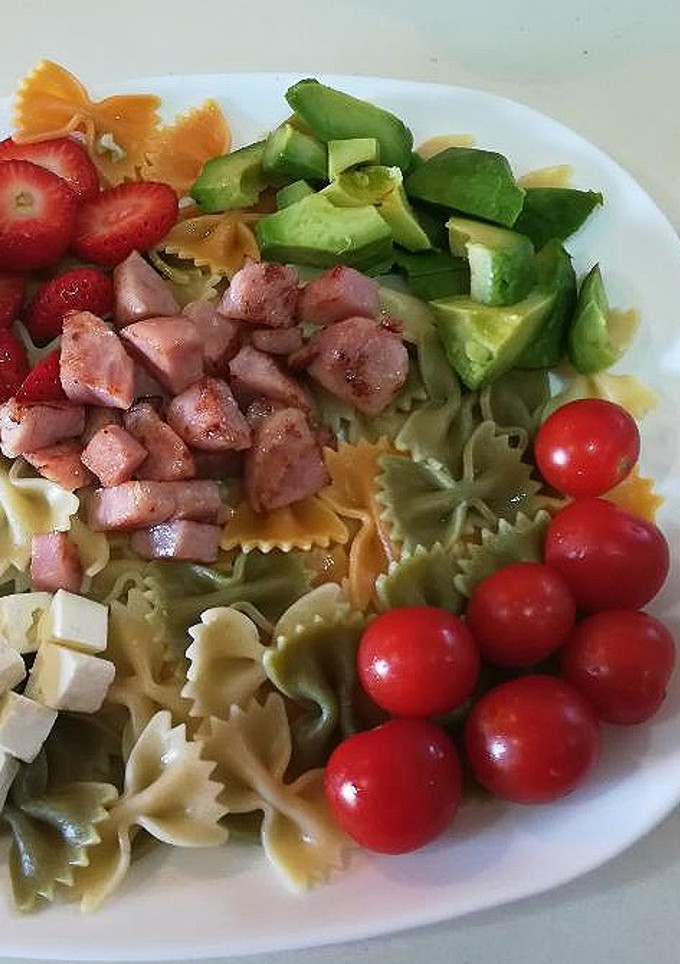 Una foto de Pasta con fresas