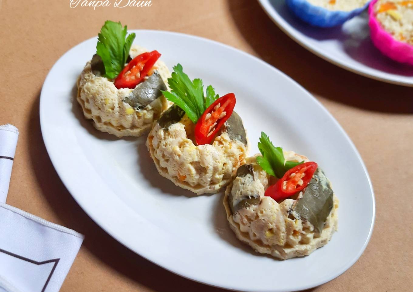 755. Pepes Tahu Jamur Tanpa Daun