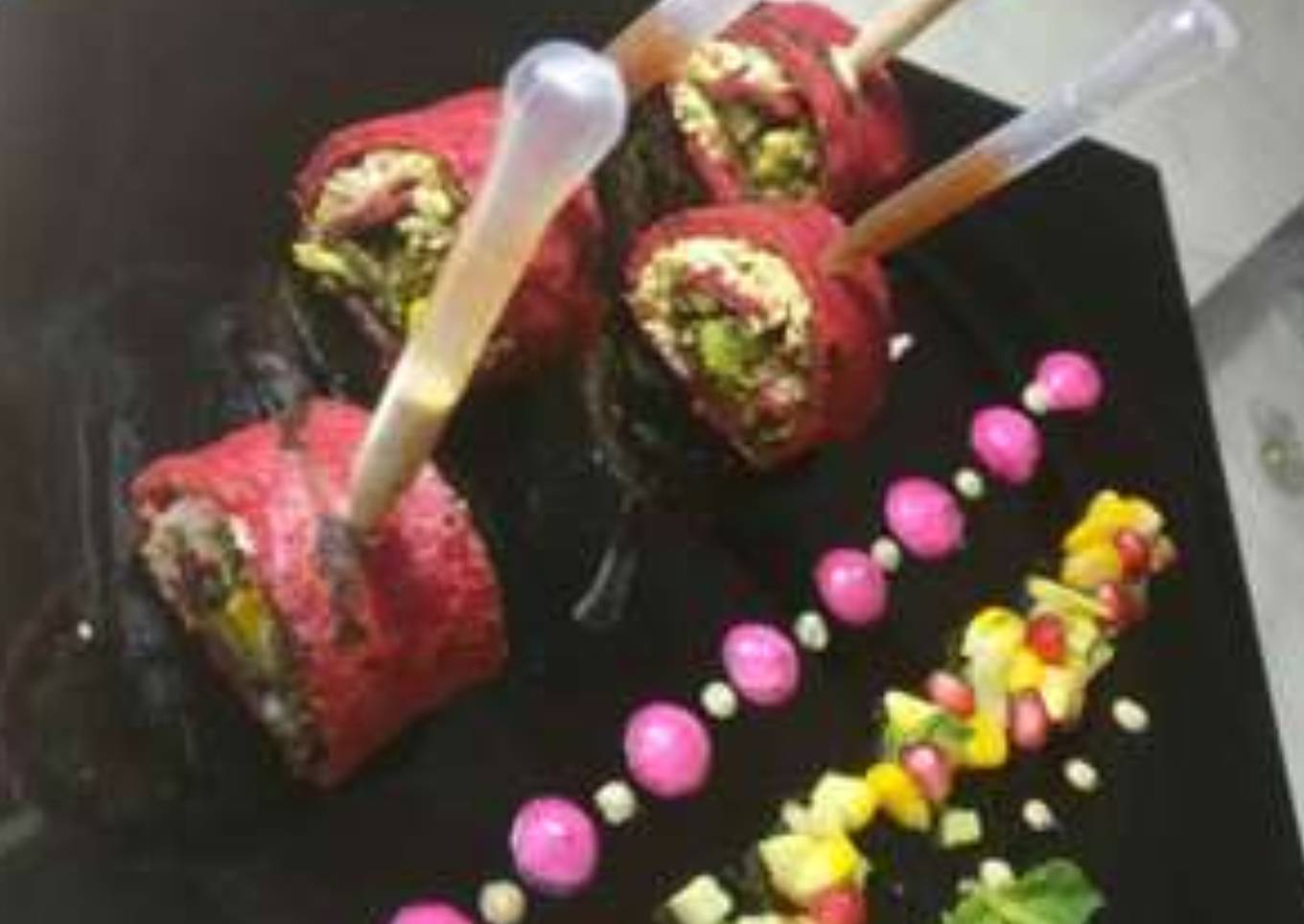 Red velvet roulade