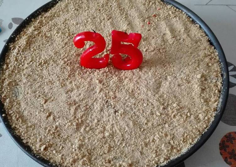 Tarta de galletas 25 aniversario bodas de plata