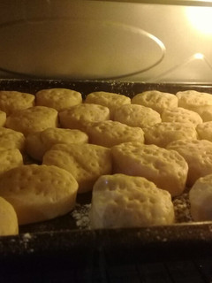 Una foto de Bizcochitos y cuernitos de grasa, deliciosos!!