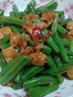 Foto resep Tumis kacang panjang & Tempe