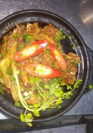 Hình của món Vịt kho gừng.