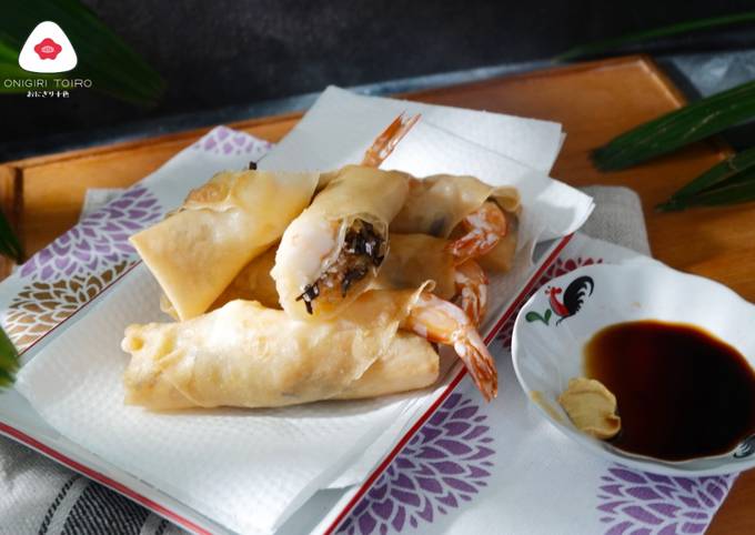 Ebi Harumaki (Lumpia Udang) 海老春巻きの作り方 Shrimp Spring Roll