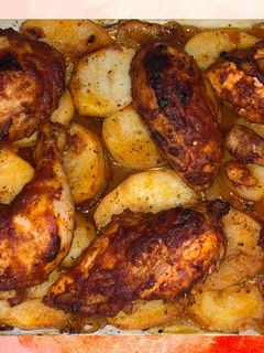 صورة لوصفة صينية الدجاج المحمر بالبطاطس 😋