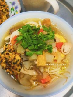 Hình của món Bánh canh chay.