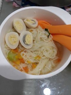 Foto resep Misoa kuah telur puyuh. Mpasi 1th