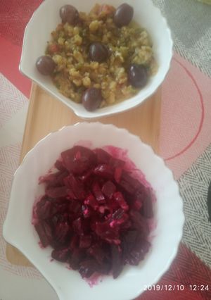 صورة لوصفة سلاطة البطراف وسلطة الباذنجان
