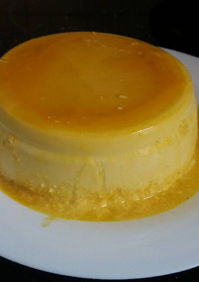 Una foto de Flan sin huevo sin horno
