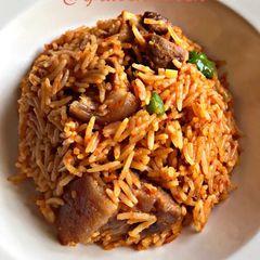 A picture of Hot Jollof Rice.