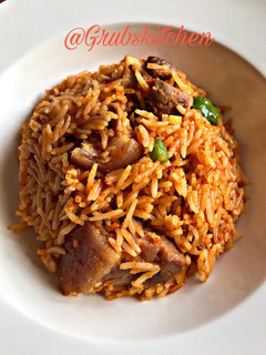 A picture of Hot Jollof Rice.