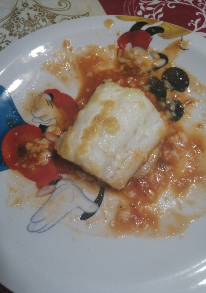 Una foto de Bacalao con mousselina de ajos tiernos