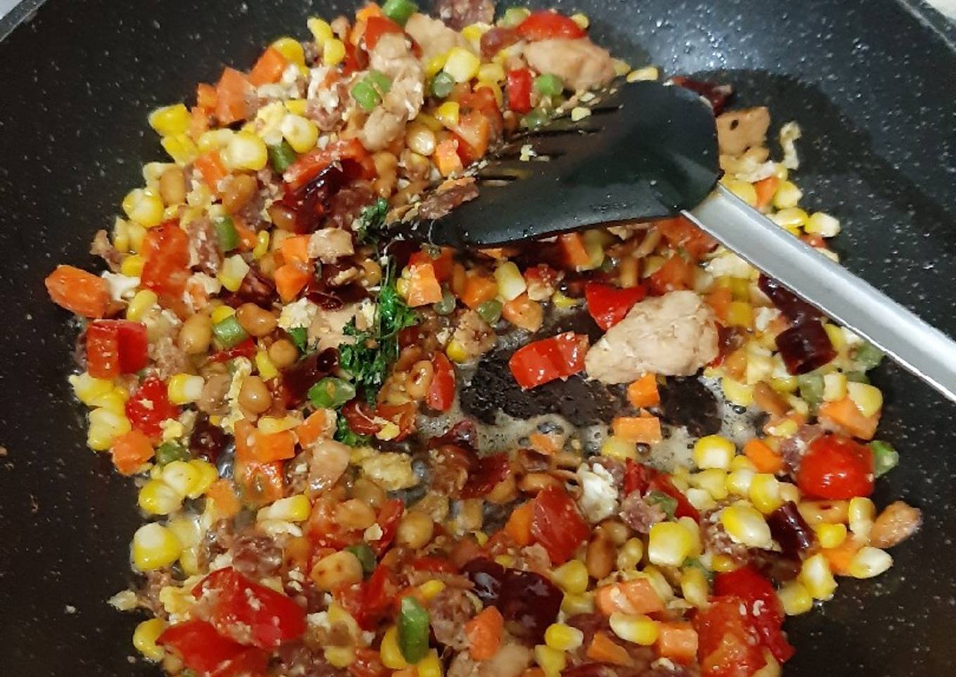 Nasi goreng kungpao sayur mayur