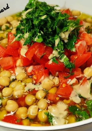 صورة لوصفة سلطةحمص او حمص بزيت 😋😍👌