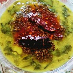 A picture of Moong daal palak.