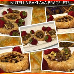 A picture of Nutella baklava bracelets.