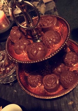 صورة لوصفة قوالب الشوكولاته😋💘!