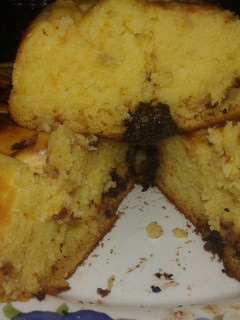 Una foto de Bizcocho de naranja con chocolate