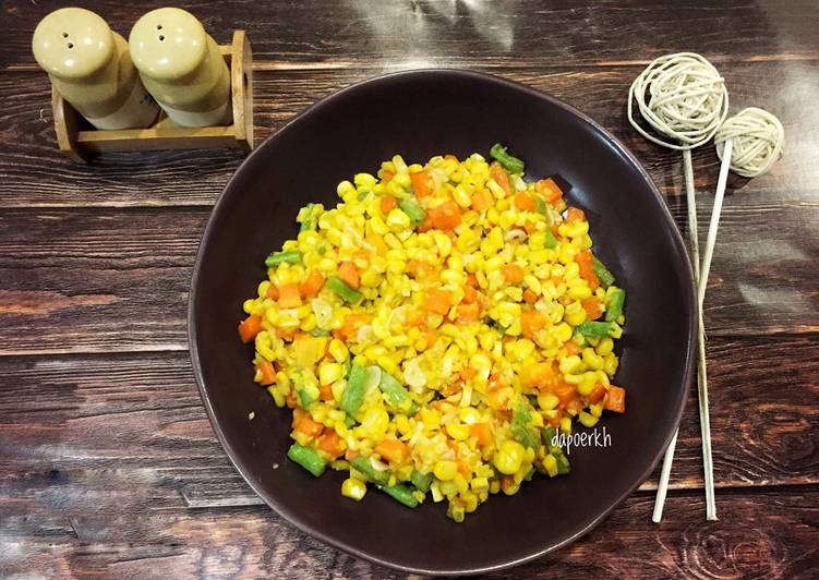 Tumis Wortel, Buncis, Jagung (Pelengkap Steak)