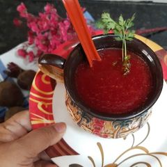 A picture of Beetroot Carrot Soup.