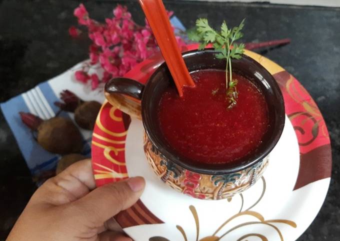 Recipe of Any-night-of-the-week Beetroot Carrot Soup