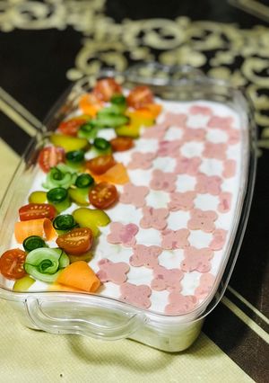 عکسی از دستور سالاد الویه به روش من(کم سس)