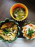 Indian Keto Meal: Cauliflower Upma/ Palak Pachadi/ Chia Raita