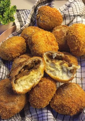 Foto resep Roti goreng isi ayam lada hitam