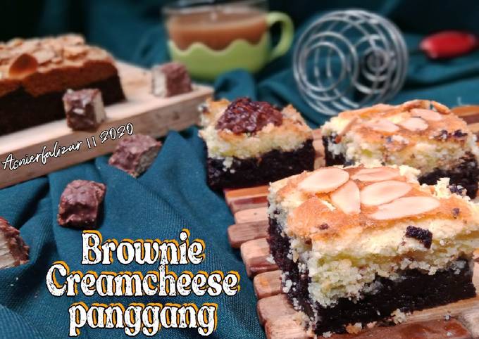 Langkah Mudah untuk Menyiapkan Brownies creamcheese panggang Anti Gagal