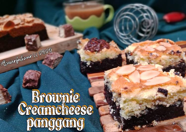Bagaimana Membuat Brownies creamcheese panggang yang Enak Banget