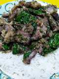 กะเพราเนื้อริบอาย