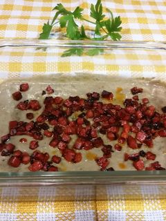 Una foto de Puré de lentejas fácil con tacos de chorizo