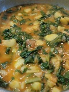 Una foto de Patatas con acelgas